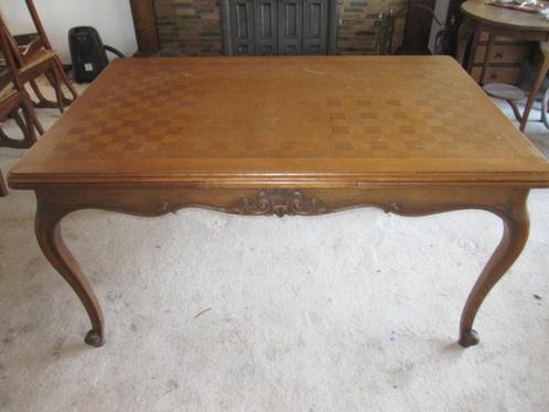 Vintage eiken tafel 150x100x77cm + verlengen 100, Huis en Inrichting, Tafels | Eettafels, Zo goed als nieuw, 50 tot 100 cm, 150 tot 200 cm