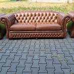 Chesterfield Springvale bank bruin 3 zit + GRATIS BEZORGD, Chesterfield, Rechte bank, Gebruikt, Leer