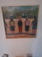 Schilderij: Jeu de boules spelers, Antiek en Kunst, Ophalen of Verzenden