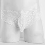 Witte mannen sissy slip / sexy onderbroek broekje heren, Kleding | Heren, Ondergoed, Verzenden, Wit, Slip