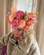 Oranje fuchsia bloemenband voor carnaval, Ophalen of Verzenden, Zo goed als nieuw, Carnaval