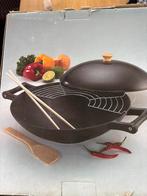 Wokset 5-delig, gietijzer, 36 cm, Ophalen of Verzenden, Nieuw