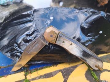 Mes zakmes met heft van hoorn koperen boosters ongeslepen beschikbaar voor biedingen