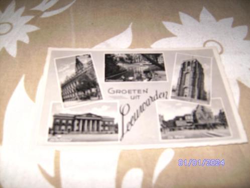 Leeuwarden 5 luik gel 1940 + pz met fout in tekst, Verzamelen, Ansichtkaarten | Nederland, Gelopen, Friesland, 1940 tot 1960, Verzenden