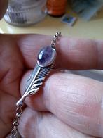 Armband echt zilver amethist met insluitsels, Overige voorstellingen, Paars, Ophalen of Verzenden, Zo goed als nieuw