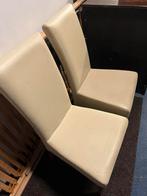2 crèmekleurige stoelen, Huis en Inrichting, Stoelen, Ophalen, Twee, Wit, Zo goed als nieuw
