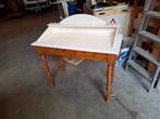 Lampet tafel, wit/bruin, Ophalen
