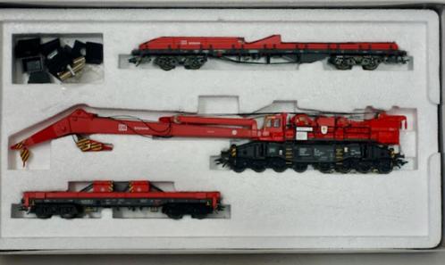 Märklin H0 - 49952 - 3-delige Goliath kraanset van de DB, di, Hobby en Vrije tijd, Modeltreinen | H0, Zo goed als nieuw, Treinset
