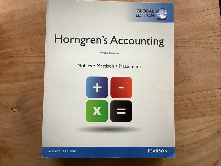 Horngren’s accounting boek studieboek ISBN 9781292056517, Boeken, Studieboeken en Cursussen, HBO, Beta, Ophalen of Verzenden