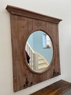 Houten spiegel met kaarshouders, Ophalen, 100 tot 150 cm, Zo goed als nieuw, 100 tot 125 cm