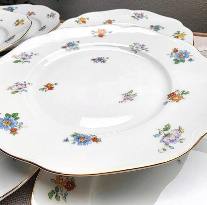 Eetbord dinerbord vol bloemetjes los te koop, Antiek en Kunst, Antiek | Servies compleet, Ophalen of Verzenden
