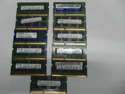 11 X 2 Gb PC3 laptop sdram 2switchonline, Computers en Software, RAM geheugen, Zo goed als nieuw, Laptop, 2 GB, DDR3, Ophalen
