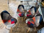 4 kleurrijke eettafel stoelen, Huis en Inrichting, Stoelen, Ophalen of Verzenden, Gebruikt, Vier