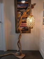 Landelijke staande lamp van drijfhout boomstam, 100 tot 150 cm, Nieuw, Ophalen of Verzenden, Stoer sober robuust landelijk drijfhout Oostenrijk