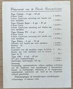 Skoda Prijslijst origineel 1960 - Zeldzame brochure, Verzenden, Gelezen, Overige merken