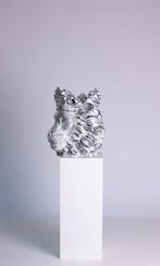 Leeuwen pot vaas bloempot zwart wit gemêleerd home decoratie, Huis en Inrichting, Woonaccessoires | Vazen, Ophalen, Wit, Aardewerk of Porselein