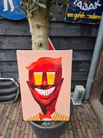 Prachtig mooi Heineken Charlie emaille reclame bord., Verzamelen, Ophalen of Verzenden, Zo goed als nieuw, Reclamebord