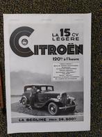 Citroën advertentie uit 1932. La Berline, Verzamelen, Ophalen of Verzenden