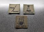 Borstemblemen  5x5 cm  /  3 stuks nieuw., Ophalen of Verzenden, Landmacht, Nederland, Embleem of Badge