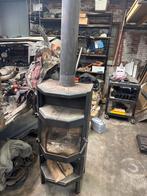 Werkplaatskachel op frame - Houtkachel, Gebruikt, Houtkachel, Ophalen of Verzenden, Vrijstaand