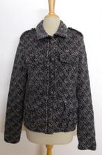 Mooi bruin/zwart wollen vest met details van Marc Cain! L/4, Verzenden, Zo goed als nieuw, Maat 42/44 (L), Bruin