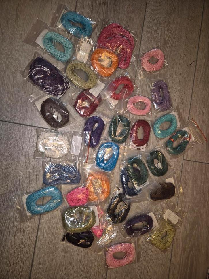 Waxkoord 30 zakjes - 20m per zakje, Hobby en Vrije tijd, Naaien en Fournituren, Ophalen of Verzenden