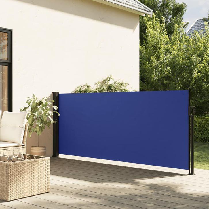 Windscherm uittrekbaar 140x300 cm blauw, Tuin en Terras, Tuinschermen, Nieuw, 150 tot 200 cm, 200 cm of meer, Ophalen of Verzenden