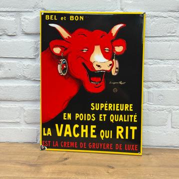 La vache qui rit - Bekende Koe - Reclamebord op Staal beschikbaar voor biedingen