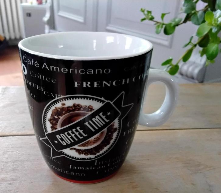 Mokje Coffee Time, Huis en Inrichting, Keuken | Servies, Gebruikt, Kop(pen) en/of Schotel(s), Overige stijlen, Keramiek, Ophalen of Verzenden