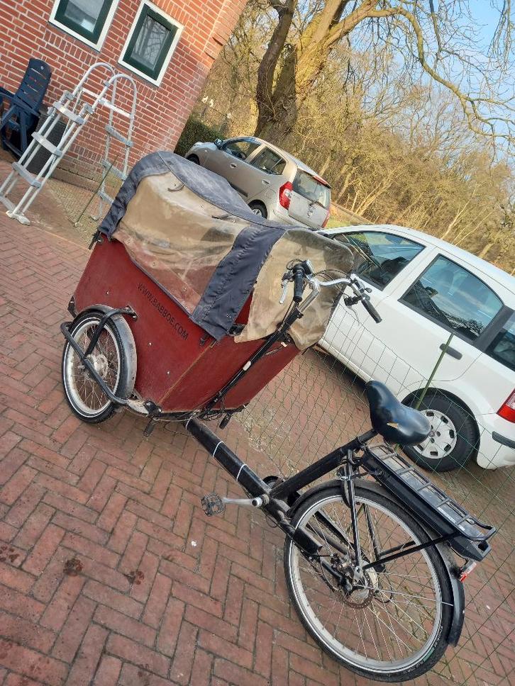 Babboe bakfiets, Fietsen en Brommers, Fietsen | Bakfietsen, Gebruikt, Overige merken, 4 kinderen of meer, Elektrisch, Huif, Ophalen