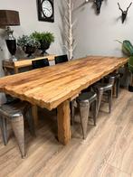 Teak houten tafel PTMD, Huis en Inrichting, Tafels | Eettafels, Ophalen, Nieuw, Rechthoekig, 50 tot 100 cm