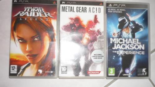 Metal Gear Acid-TombRaider en michael Jackson, Spelcomputers en Games, Spelcomputers | Sony PSP, Zo goed als nieuw, PSP, Overige kleuren