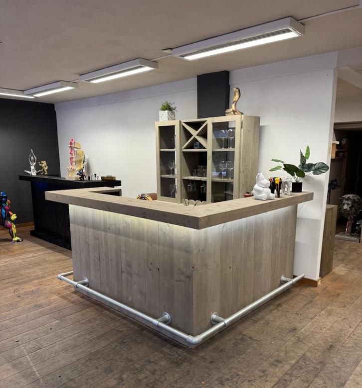 Showroomuitverkoop: Hoekbar met barkast, Huis en Inrichting, Barren, Nieuw, Ophalen of Verzenden