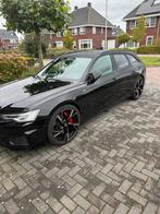 Audi A6 55 Tfsi e Quattro 367pk S Tronic 2021 Zwart., Auto's, Audi, Stof, Zwart, 4 cilinders, Zwart
