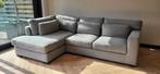 Ruime en comfortabele hoekbank grijze bekleding €400, Huis en Inrichting, Ophalen, Gebruikt