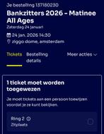 1 kaartje Bankzitters