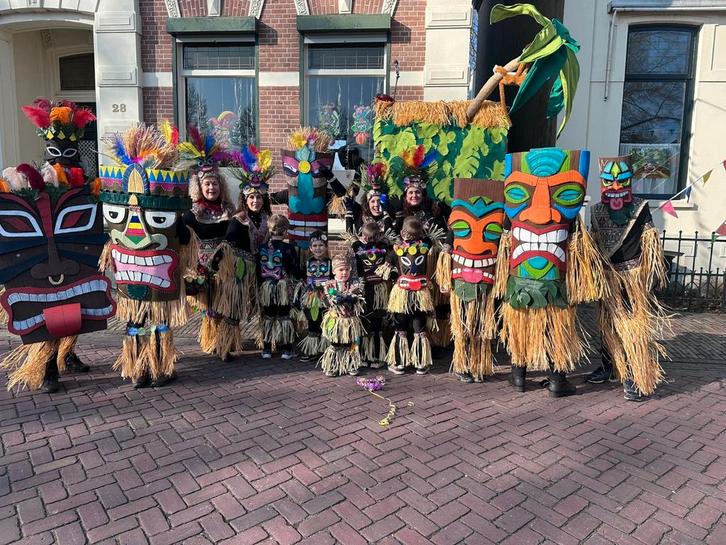 Unieke Carnaval Tiki Loopgroep Kostuums - 15 Personen, Kleding | Dames, Carnavalskleding en Feestkleding, Zo goed als nieuw, Kleding