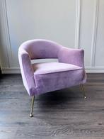stoel fauteuil fluweel lila roze Eichholtz, Huis en Inrichting, Stoelen, Gebruikt, Overige kleuren, Ophalen, Klassiek modern