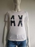 Armani Exchange t-shirt. Maat S. Wit/pailletten., Nijmegen, Wit, Verhip-vintage.nl, Ophalen of Verzenden