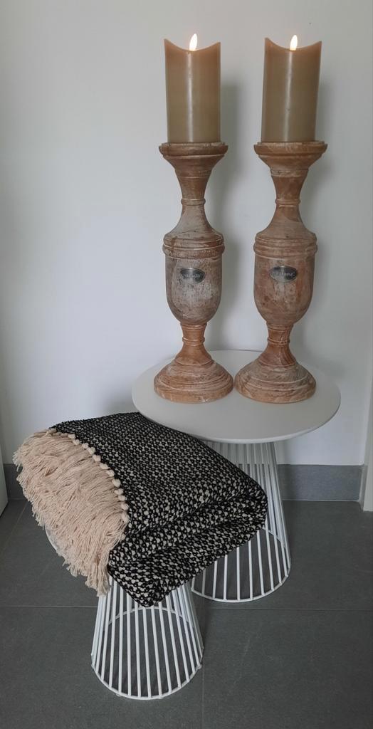 Plaid & Riverdale Kandelaars met LED Kaarsen, Huis en Inrichting, Woonaccessoires | Plaids en Woondekens, Nieuw, Ophalen of Verzenden