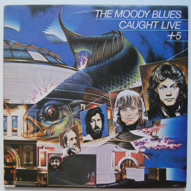 The Moody Blues - Caught Live +5, Cd's en Dvd's, Vinyl | Pop, Zo goed als nieuw, 1960 tot 1980, Overige formaten, Ophalen of Verzenden