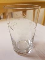 Gegraveerd waterglas 11 x 6,5 cm, Antiek en Kunst, Antiek | Glas en Kristal, Ophalen of Verzenden