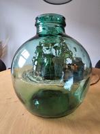 Prachtige en zeer grote groene VIRESA Vaas in topstaat €49, Ophalen of Verzenden, Minder dan 50 cm, Groen, Glas