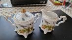 Porselein suikerpot en melkkan van Royal Crown Derby in, Antiek en Kunst, Ophalen of Verzenden