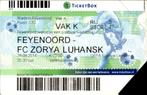 Ticket Feyenoord - FC Zorya Luhansk 4-3    28-08-2014, Gebruikt, Poster, Plaatje of Sticker, Feyenoord, Verzenden