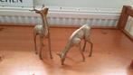 Set messing herten beeldjes, Antiek en Kunst, Antiek | Koper en Brons, Ophalen of Verzenden