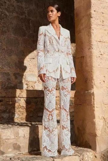 Prachtig Kanten Trouwpak, Blazer en Pantalon beschikbaar voor biedingen