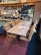 Nieuwe Tafel 240 x 100 cm, HPL, met boomstam effect, H&H, Huis en Inrichting, Ophalen, Overige materialen, 50 tot 100 cm, Vijf personen of meer