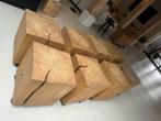 Eiken houten bijzettafeltjes (massief), Huis en Inrichting, Tafels | Bijzettafels, Robuust, Gebruikt, Rechthoekig, 45 tot 60 cm