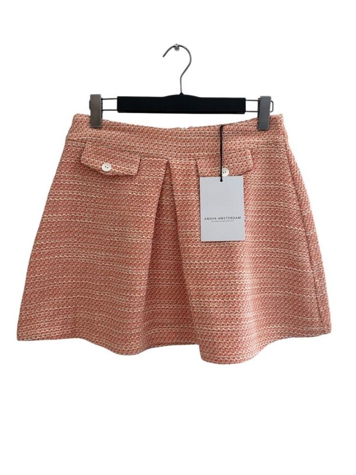 Amaya Amsterdam rok S, Kleding | Dames, Rokken, Zo goed als nieuw, Maat 36 (S), Beige, Onder de knie, Ophalen of Verzenden